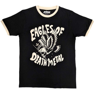 Eagles of Death Metal Unisex Ringer T-Shirt: Eagle (Black) Eagles of Death Metal Unisex Ringer T-Shirt: Eagle (Black)