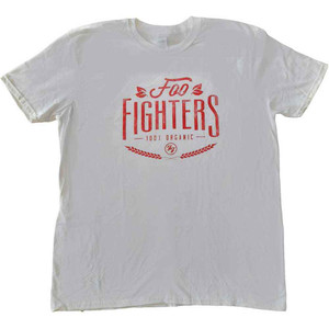 Foo Fighters Unisex T-Shirt: 100% Organic Version 2 (White) (Ex-Tour) Foo Fighters Unisex T-Shirt: 100% Organic Version 2 (White) (Ex-Tour)