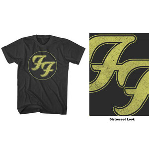 Foo Fighters Unisex T-Shirt: Distressed FF Logo (Black) Foo Fighters Unisex T-Shirt: Distressed FF Logo (Black)