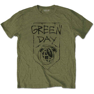 Green Day Unisex T-Shirt: Organic Grenade (Military Green) Green Day Unisex T-Shirt: Organic Grenade (Military Green)