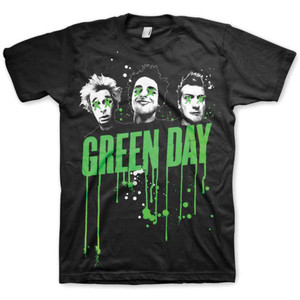 Green Day Unisex T-Shirt: Drips (Black) Green Day Unisex T-Shirt: Drips (Black)