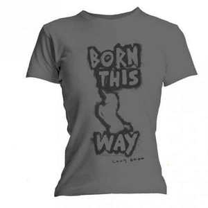 Lady Gaga Ladies T-Shirt: Born This Way (Grey) Lady Gaga Ladies T-Shirt: Born This Way (Grey)