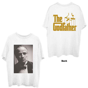 The Godfather Unisex T-Shirt: Brando B&W (White) (Back Print) The Godfather Unisex T-Shirt: Brando B&W (White) (Back Print)