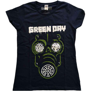 Green Day Ladies T-Shirt: Green Mask (Navy Blue) Green Day Ladies T-Shirt: Green Mask (Navy Blue)