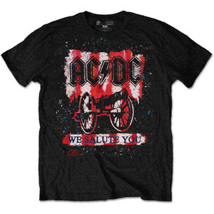 AC/DC Unisex T-Shirt: We Salute You Bold (Black) AC/DC Unisex T-Shirt: We Salute You Bold (Black)