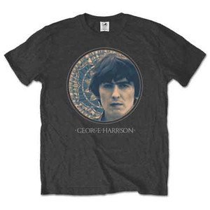 George Harrison Unisex T-Shirt: Circular Portrait (Charcoal Grey) George Harrison Unisex T-Shirt: Circular Portrait (Charcoal Grey)