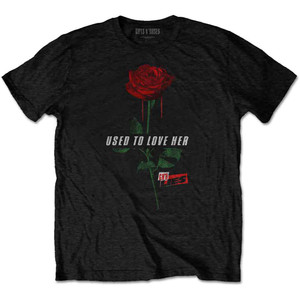 Guns N' Roses Unisex T-Shirt: Used to Love Her Rose (Black) Guns N' Roses Unisex T-Shirt: Used to Love Her Rose (Black)