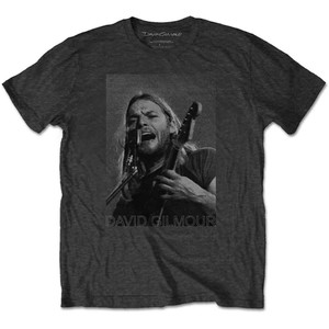 David Gilmour Unisex T-Shirt: On Microphone Half-tone (Charcoal Grey) David Gilmour Unisex T-Shirt: On Microphone Half-tone (Charcoal Grey)