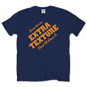 George Harrison Unisex T-Shirt: Extra Texture (Navy Blue) George Harrison Unisex T-Shirt: Extra Texture (Navy Blue)