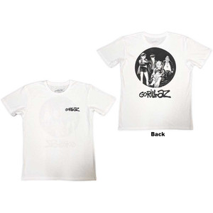 Gorillaz Unisex T-Shirt: Song Machine Brush Logo (White) (Back Print) Gorillaz Unisex T-Shirt: Song Machine Brush Logo (White) (Back Print)