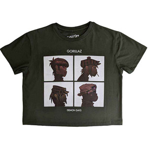 Gorillaz Ladies Crop Top: Demon Days (Green) Gorillaz Ladies Crop Top: Demon Days (Green)