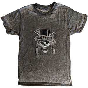 Guns N' Roses Unisex Burnout T-Shirt: Faded Skull (Charcoal Grey) Guns N' Roses Unisex Burnout T-Shirt: Faded Skull (Charcoal Grey)