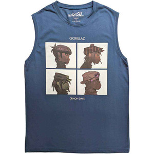 Gorillaz Unisex Tank T-Shirt: Demon Days (Denim Blue)