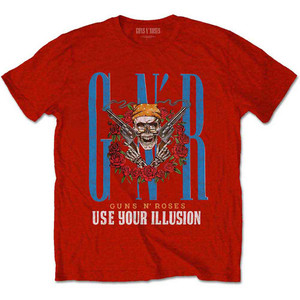 Guns N' Roses Unisex T-Shirt: Bandana Skull (Red) Guns N' Roses Unisex T-Shirt: Bandana Skull (Red)