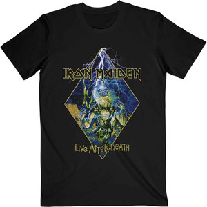 Iron Maiden Unisex T-Shirt: Live After Death Diamond (Black) Iron Maiden Unisex T-Shirt: Live After Death Diamond (Black)