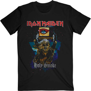 Iron Maiden Unisex T-Shirt: Holy Smoke Space Triangle (Black) Iron Maiden Unisex T-Shirt: Holy Smoke Space Triangle (Black)