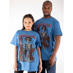 Grateful Dead Unisex T-Shirt: Bertha & Logo (Blue) Grateful Dead Unisex T-Shirt: Bertha & Logo (Blue)