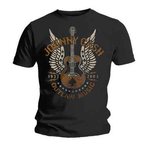 Johnny Cash Unisex T-Shirt: Outlaw (Black) Johnny Cash Unisex T-Shirt: Outlaw (Black)