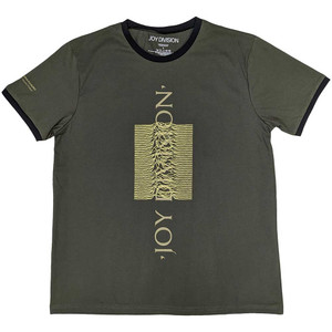 Joy Division Unisex Ringer T-Shirt: Blended Pulse (Khaki Green) Joy Division Unisex Ringer T-Shirt: Blended Pulse (Khaki Green)