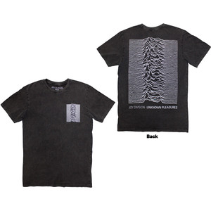 Joy Division Unisex Stone Wash T-Shirt: Pulsar Pocket Wave (Charcoal Grey) (Back Print) Joy Division Unisex Stone Wash T-Shirt: Pulsar Pocket Wave (Charcoal Grey) (Back Print)
