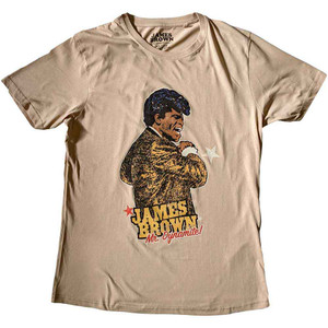 James Brown Unisex T-Shirt: Mr Dynamite (Sand) James Brown Unisex T-Shirt: Mr Dynamite (Sand)