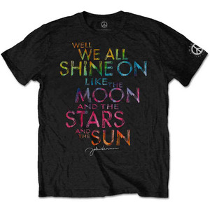 John Lennon Unisex T-Shirt: Shine On (Black) John Lennon Unisex T-Shirt: Shine On (Black)