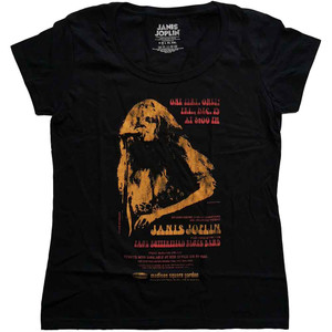 Janis Joplin Ladies T-Shirt: Madison Square Garden (Black) Janis Joplin Ladies T-Shirt: Madison Square Garden (Black)