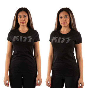 KISS Ladies T-Shirt: Logo (Black) (Embellished) KISS Ladies T-Shirt: Logo (Black) (Embellished)