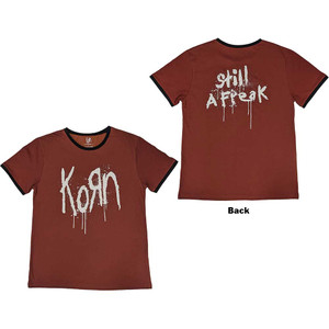 Korn Unisex Ringer T-Shirt: Logo (Red) (Back Print) Korn Unisex Ringer T-Shirt: Logo (Red) (Back Print)