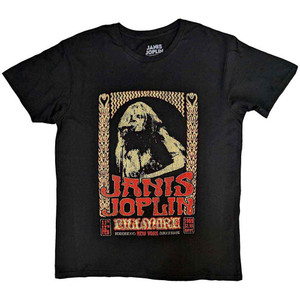 Janis Joplin Unisex T-Shirt: Vintage Poster (Black) Janis Joplin Unisex T-Shirt: Vintage Poster (Black)