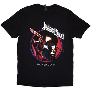 Judas Priest Unisex T-Shirt: Stained Class Album Circle (Black) Judas Priest Unisex T-Shirt: Stained Class Album Circle (Black)