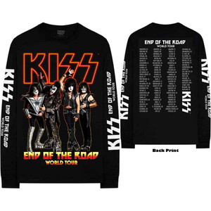 KISS Unisex Long Sleeve T-Shirt: End Of The Road Tour (Black) (Ex-Tour & Back & Sleeve Print) KISS Unisex Long Sleeve T-Shirt: End Of The Road Tour (Black) (Ex-Tour & Back & Sleeve Print)