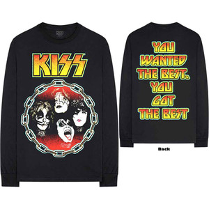 KISS Unisex Long Sleeve T-Shirt: You Wanted The Best (Black) (Back Print) KISS Unisex Long Sleeve T-Shirt: You Wanted The Best (Black) (Back Print)