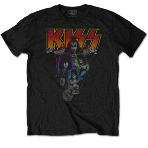 KISS Unisex T-Shirt: Neon Band (Black) KISS Unisex T-Shirt: Neon Band (Black)