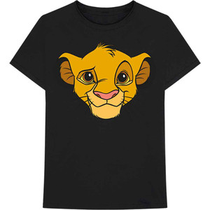 The Lion King Unisex T-Shirt: Simba Face (Black)