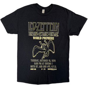 Led Zeppelin Unisex T-Shirt: TSRTS World Premier (Black) Led Zeppelin Unisex T-Shirt: TSRTS World Premier (Black)
