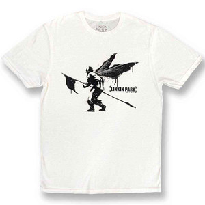 Linkin Park Unisex T-Shirt: Street Soldier (White) Linkin Park Unisex T-Shirt: Street Soldier (White)