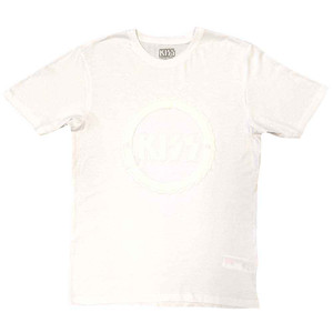 KISS Unisex T-Shirt: Buzzsaw Logo (White) (Hi-Build) KISS Unisex T-Shirt: Buzzsaw Logo (White) (Hi-Build)