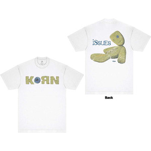 Korn Unisex T-Shirt: Doll Issues (White) (Back Print) Korn Unisex T-Shirt: Doll Issues (White) (Back Print)