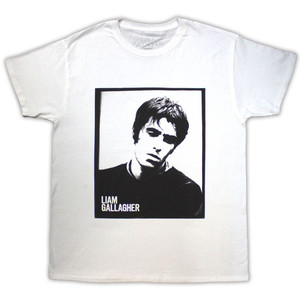 Liam Gallagher Unisex T-Shirt: Framed Photo (White) Liam Gallagher Unisex T-Shirt: Framed Photo (White)