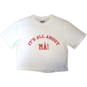 Maneskin Ladies Crop Top: It's All About MA! (White) (Ex-Tour) Maneskin Ladies Crop Top: It's All About MA! (White) (Ex-Tour)