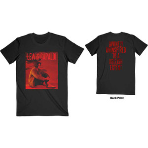 Lewis Capaldi Unisex T-Shirt: Divinely Uninspired (Black) (Back Print) Lewis Capaldi Unisex T-Shirt: Divinely Uninspired (Black) (Back Print)