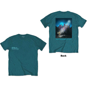 Lil Nas X Unisex T-Shirt: Album (Turquoise Blue) (Back Print) Lil Nas X Unisex T-Shirt: Album (Turquoise Blue) (Back Print)