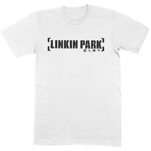 Linkin Park Unisex T-Shirt: Bracket Logo (White) Linkin Park Unisex T-Shirt: Bracket Logo (White)