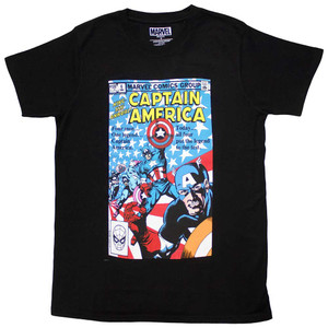 Marvel Comics Unisex T-Shirt: Many Captain Americas Comic Cover (Black) Marvel Comics Unisex T-Shirt: Many Captain Americas Comic Cover (Black)