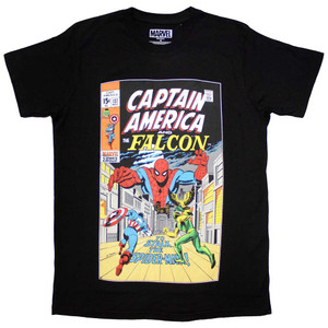 Marvel Comics Unisex T-Shirt: Captain America & Falcon Comic Cover (Black) Marvel Comics Unisex T-Shirt: Captain America & Falcon Comic Cover (Black)