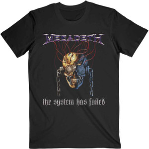 Megadeth Unisex T-Shirt: Systems Fail (Black) Megadeth Unisex T-Shirt: Systems Fail (Black)