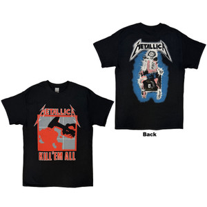 Metallica Unisex T-Shirt: Kill 'Em All (Black) (Back Print) Metallica Unisex T-Shirt: Kill 'Em All (Black) (Back Print)