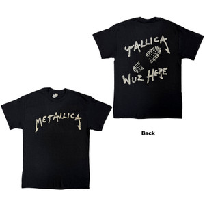 Metallica Unisex T-Shirt: Wuz Here (Black) (Back Print) Metallica Unisex T-Shirt: Wuz Here (Black) (Back Print)