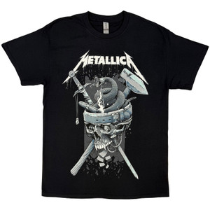 Metallica Unisex T-Shirt: History White Logo (Black) Metallica Unisex T-Shirt: History White Logo (Black)